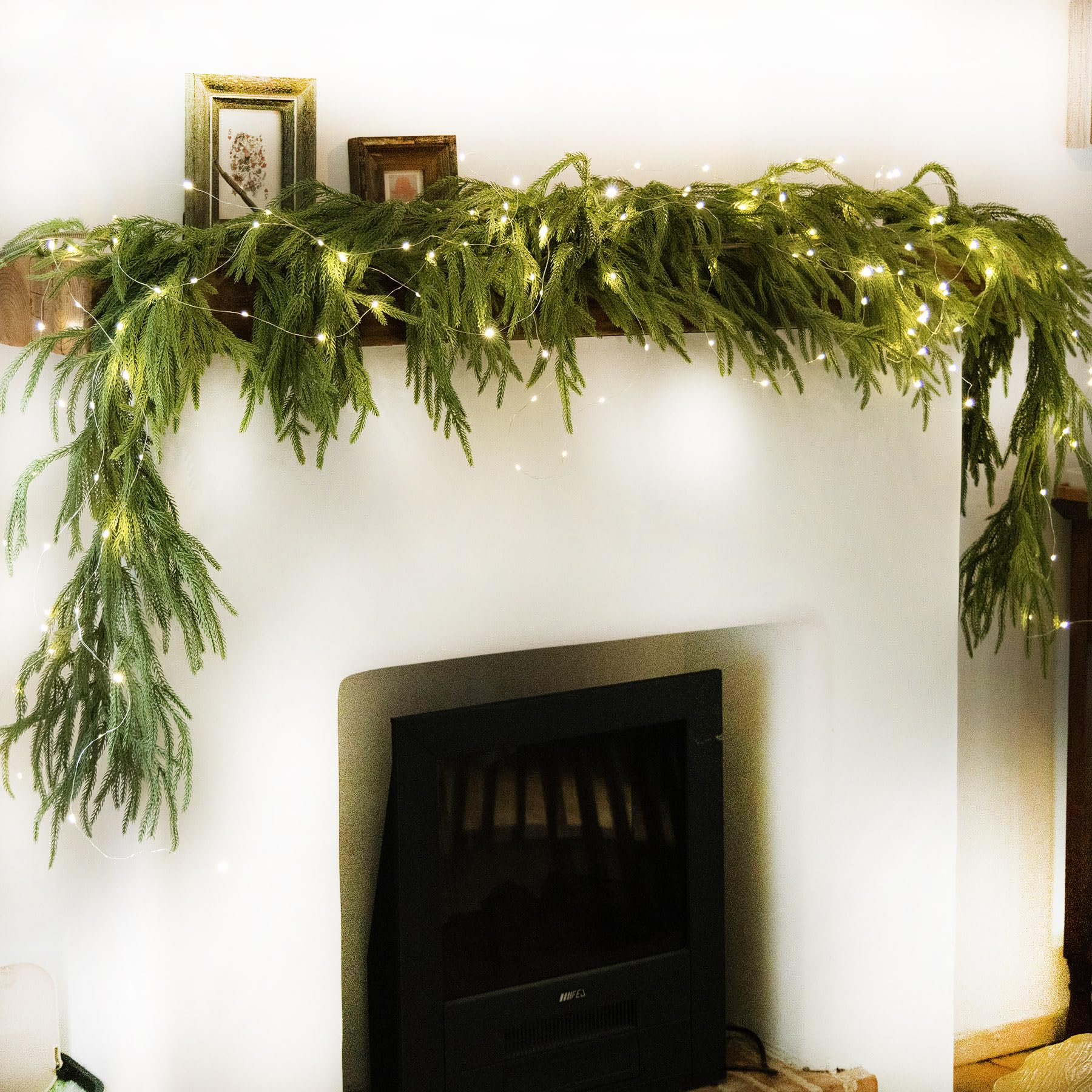 Photo 1 of ***MISSING PARTS***
Anna's Whimsy 2 PCS Christmas Garland with Light, Real Touch Winter Pine Garland, Green Artificial Greenery Garland for Table, Mantle, Wall, Indoor, Outdoor Christmas Decorations