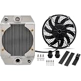 Mishimoto MMRAD-UNI-DRGN Drag Race Performance Aluminum Radiator, Universal 9", Natural