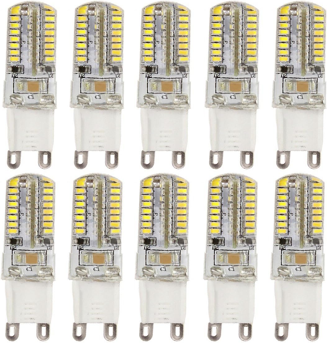 AUDEW 10x G9 5W Pure White 64 SMD 3014 85-265V LED Corn Light Bulb