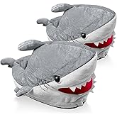 Chomping Shark Plush Slippers for Grown Ups
