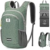 SKYSPER 10L Hiking Backpack, Foldable & Packable Lightweight Daypack for Travel, Collapsible Small Compact Hiking Backpack for Women & Men, Green