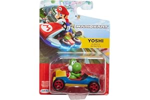 Mario Kart Jakks Nintendo Yoshi in Blue Mach 8 Vehicle 2.5 inch Figure