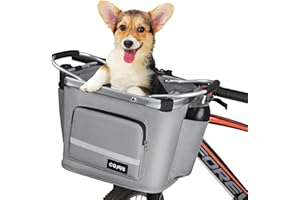 COFIT Detachable Bike Basket, Multi-Purpose Bicycle Handlebar Basket for Pet, Shopping, Commuter, Camping and Outdoor