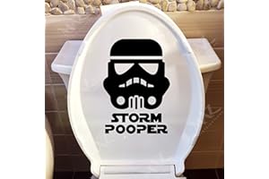 MAZ DISTRIBUTIONS – Storm Pooper Sticker – Vinyl Toilet Sticker for Washroom and Bathroom – Indoor and Outdoor Use – Waterproof Decal for Guestroom Toilet Seat – Removable Toilet Wall Decal - MAZ 411