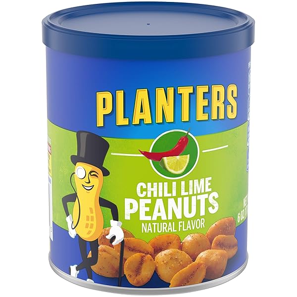 PLANTERS CHILI LIME PEANUTS (6 OZ CANISTER)