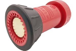 SpringSpray 1-1/2" NPSH Fire Hose Nozzle Spray Polycarbonate Jet Fog Industrial Fireman 1.5" Nozzle 75 gpm Fire Equipment