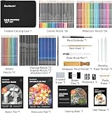 Shuttle Art 103 Pack Sketching Set Pencils Sketch Books in Zipper Case view 2