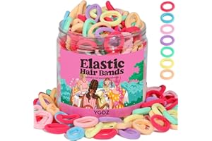 YGDZ Baby Hair Ties, 300pcs Elastic Toddler Hair Ties for Little Girls Kids, Small Mini Hair Bands Soft Ponytail Holders Hair Accessories, Multicolor