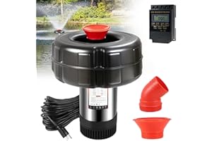 SCHUPETHAUER 15000 GPH 1HP Floating Pond Fountain for Large Ponds, Stainless Steel Lake Aerator Pump System with Programmable Timer and 100FT Cord