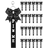 Landical Cheer Pin Me Ribbon Cheerleader Ribbon Keychain with Rhinestones Bow for Cheerleader Bag Backpack