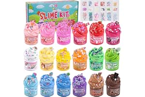LAWOHO 18 Pack Slimes, Slime Kids, Butter Cloud Slime kit for Girls Ages 8-12, Toys for Girls and Boys, Slime Party Favors Goodie Bag Stuffers, 4 5 6 7 8 9 10 Year Old Girl Birthday Gift Cute Stuff
