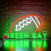 Football Neon Sign for Wall Decor Dimmable Football Team Neon Sign for Man Cave or Garage Decor Birthday Gifts for Men Orange Led Light for Bedroom Bar Dorm Party Game Room Size 13.5 * 7.8In(ZYLD294)