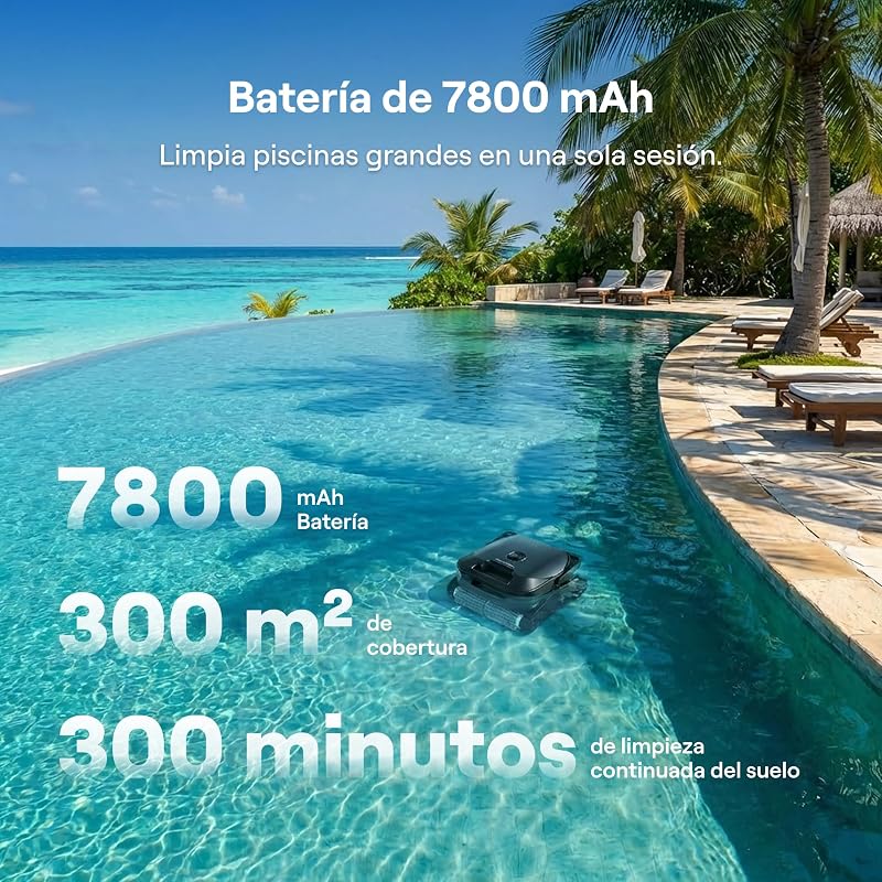 Sora 10 limpador de piscinas, paredes, flutuação, azul marinho