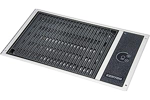Kenyon No-Lid Built-In Electric Grill, Stainless Steel Grill With Single Burner, Quick Heat Up, Digital Touch Panel, UL-Approved For Indoor And Outdoor Use, Dishwasher Safe Grate, 120V