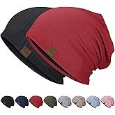 Slouchy Beanie for Men Women Soft Lightweight Running Beanie Hat Chemo Cap Skull Cap