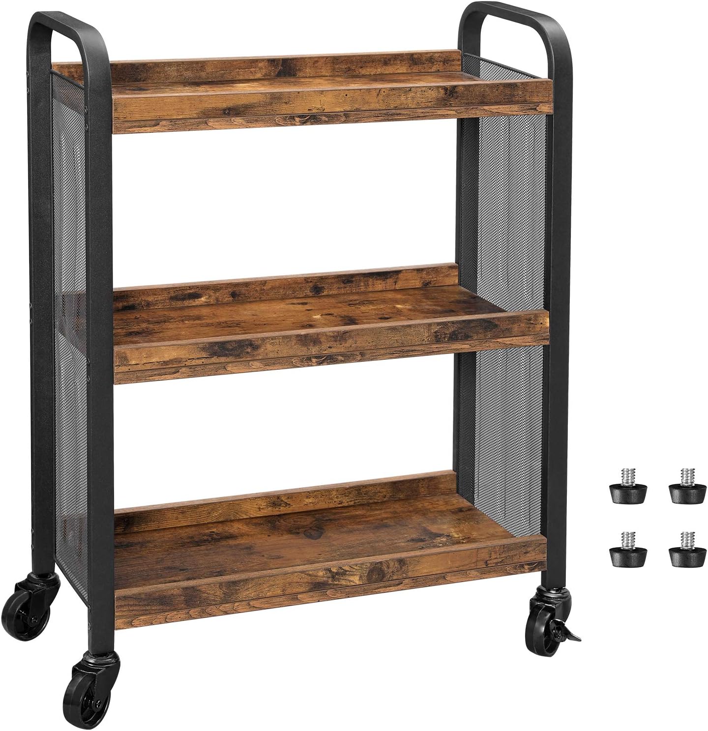 Amazon Com Vasagle Daintree Serving Cart Slim Kitchen Cart For