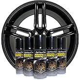 DipYourCar HyperDip Wheel Paint Kit, DIY Rim Paint Set, Automotive Dip Coat, Peelable Car Protection, Gloss Coat Spray - Piano Black