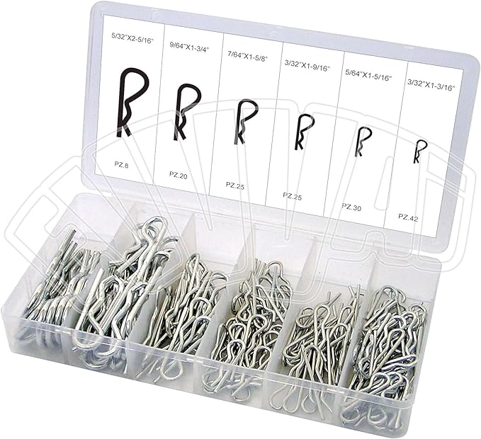 Coppiglie Ad Anello Con Molla - 10 Pezzi 4,5x40mm Per Rimorchi E Attrezzi Agricoli (Giallo) - Foto 7