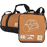 Carhartt Classic Round Duffel with Utility Pouch, Heavy-Duty, Water-Resistant Packable Gear Bag for Jobsite, Gym, and Travel