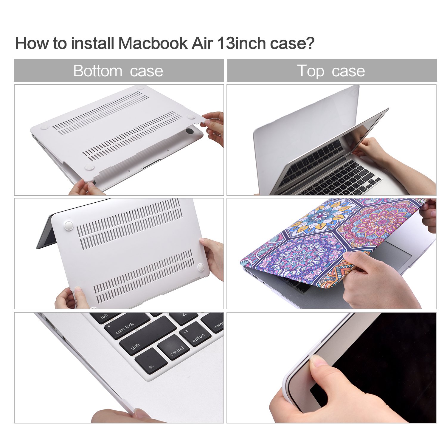EGONE Hard Plastic Protective Case Soft-Touch For Apple Macbook Air 13 Inch Model A1369 And A1466(2012-1017), Bohemia Color