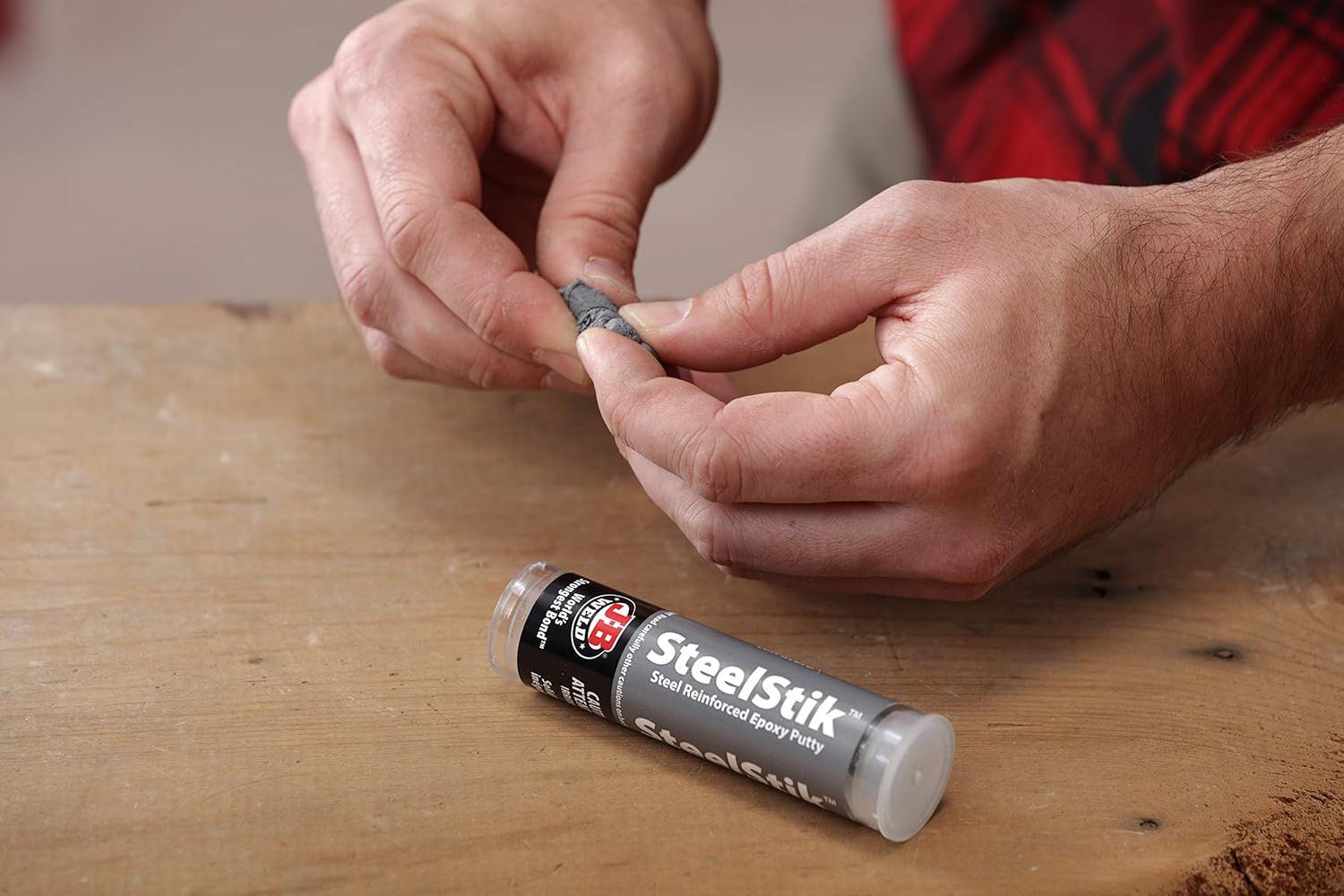 J-B Weld 8267 SteelStik Steel Reinforced Epoxy Putty Stick - 2 oz.: Automotive