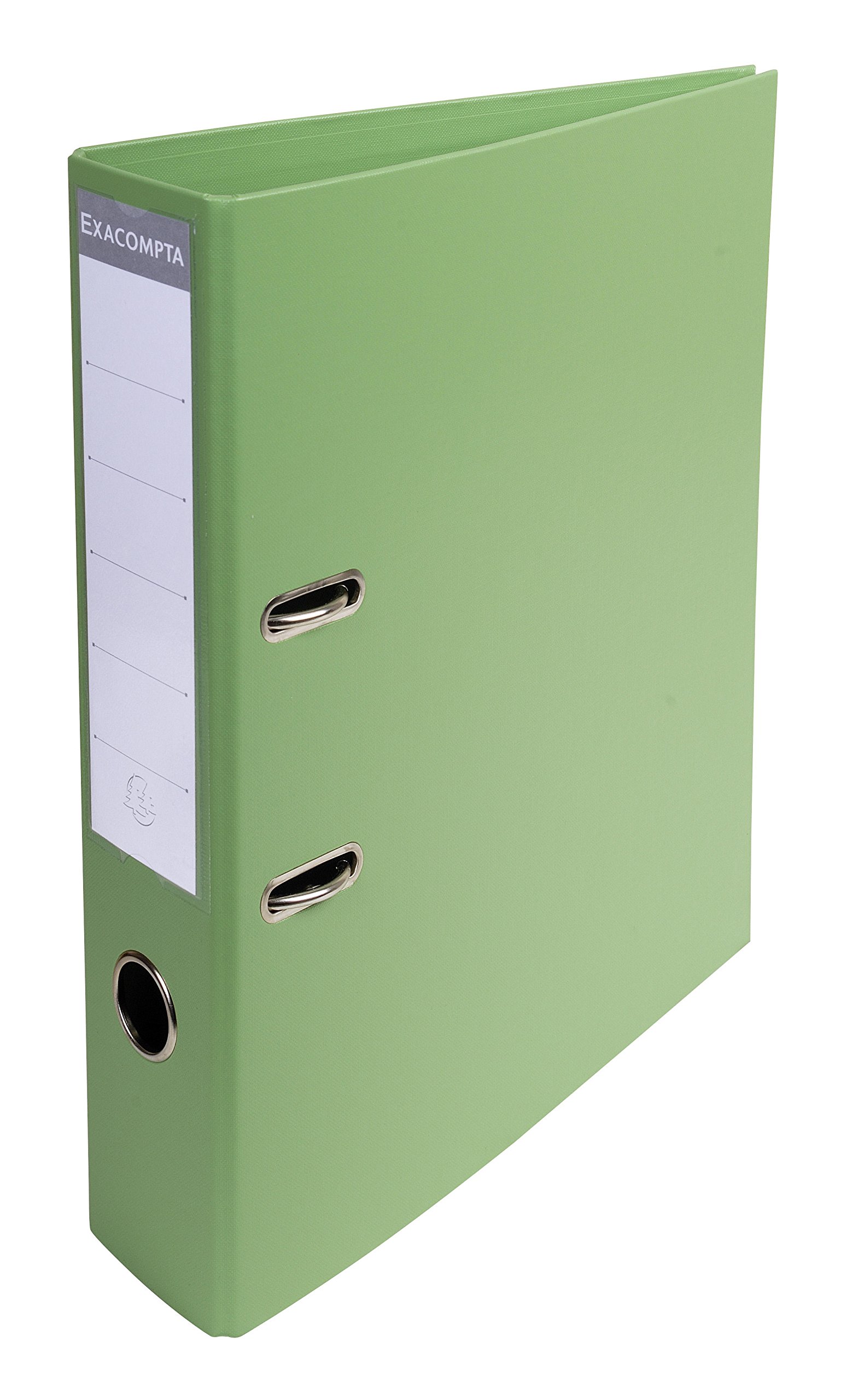 Exacompta - Ref 53756E - Prem'Touch PVC Lever Arch File - 320 x 290mm in Size, 2 Rings, Can Hold A4 Documents, 70mm Spine, 75mm Rings, FSC-Certified - Lime Cover