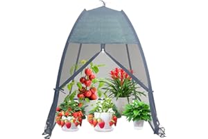 HIGHYDROLED Mesh Tent for Plants,Crop Cage for Garden,Pop Up Garden Netting Cover, 35X35X38In Pest Guard Cover, Plant Tent Cover with Zip Entry, Plant Garden Net for Fruits, Vegetables,Seedlings