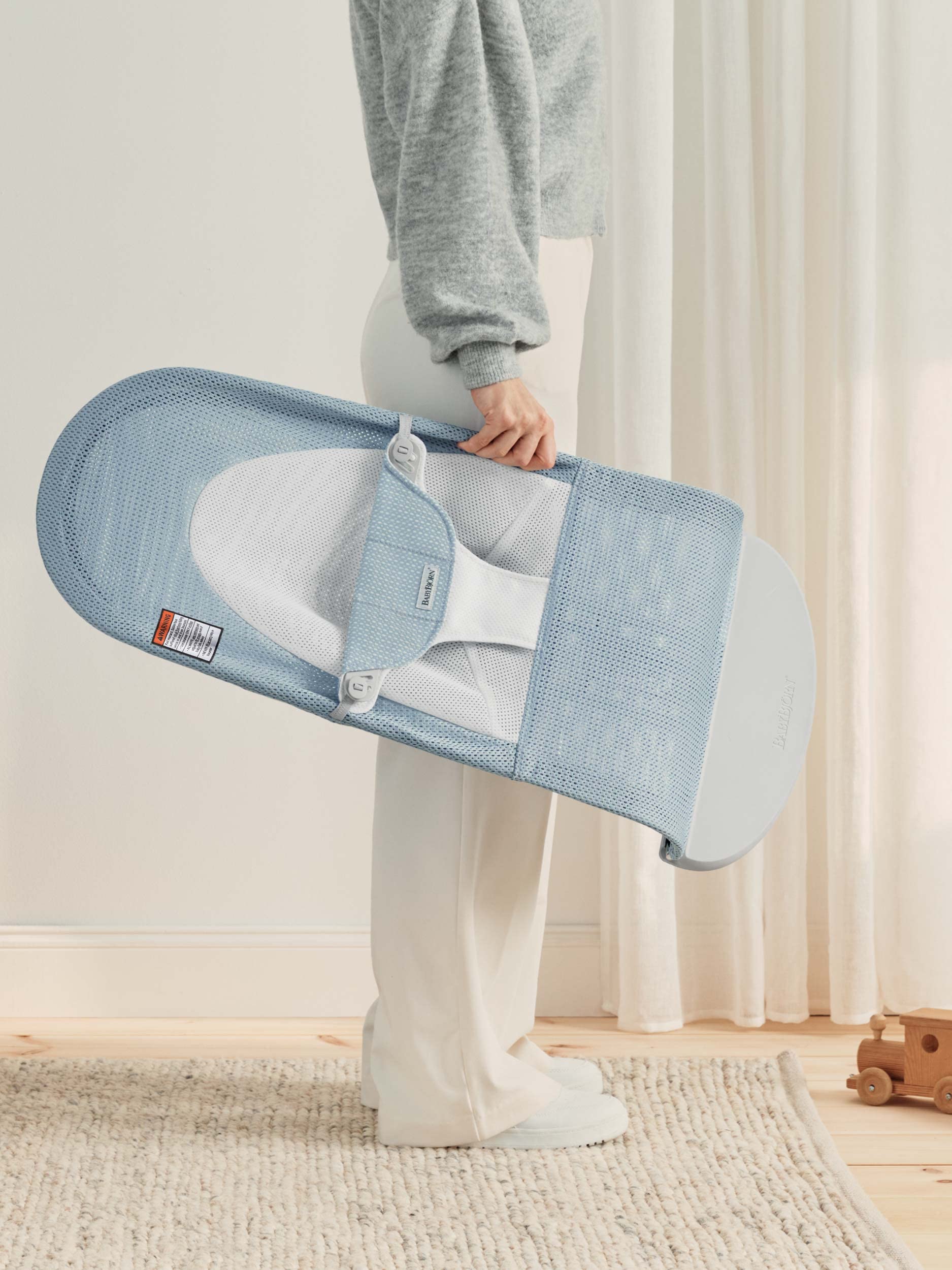 Extra Fabric seat for Bouncer, Mesh, Sky Blue/White