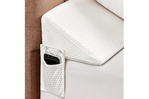 Amoveo Bed Wedge Pillow for Headboard, King Bed Mattress Wedge Gap Filler, Triangle Pillow Long Bolster Pillow for Bed Sleeping Reading to Fill The Gap (0-8") Between Headboard and Mattress