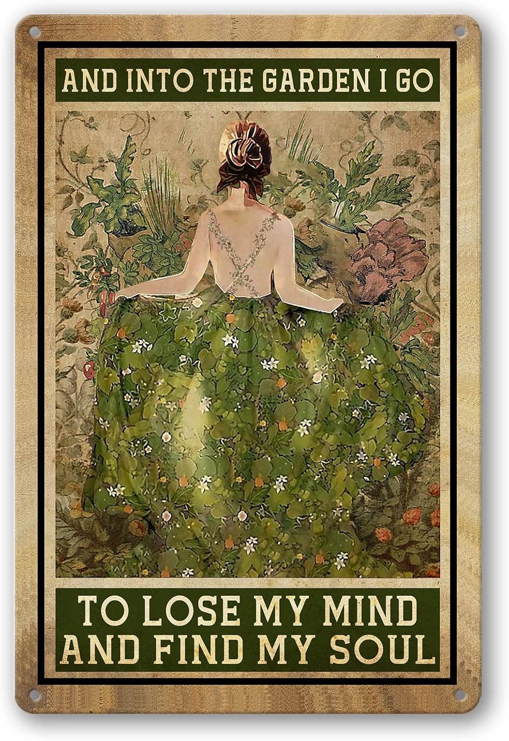 Yard Signs - Vintage Metal Tin Sign Garden Signs And Into The Garden I Go To Lose My Mind And Find My Soul Sign Retro Wall Decor Hippie Room Posters Gardening Girl Tin Signs Mushroom Wall Art Welcome To My Garden Sign 8x12 Inch