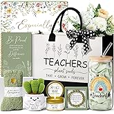 Teacher Valentines Day Gifts for Women, Best Teacher Appreciation Gifts Funny End of Year Teachers Gift from Student, Birthday Retirement Thank You Gift Baskets for Daycare Teachers w/ Canvas Tote Bag
