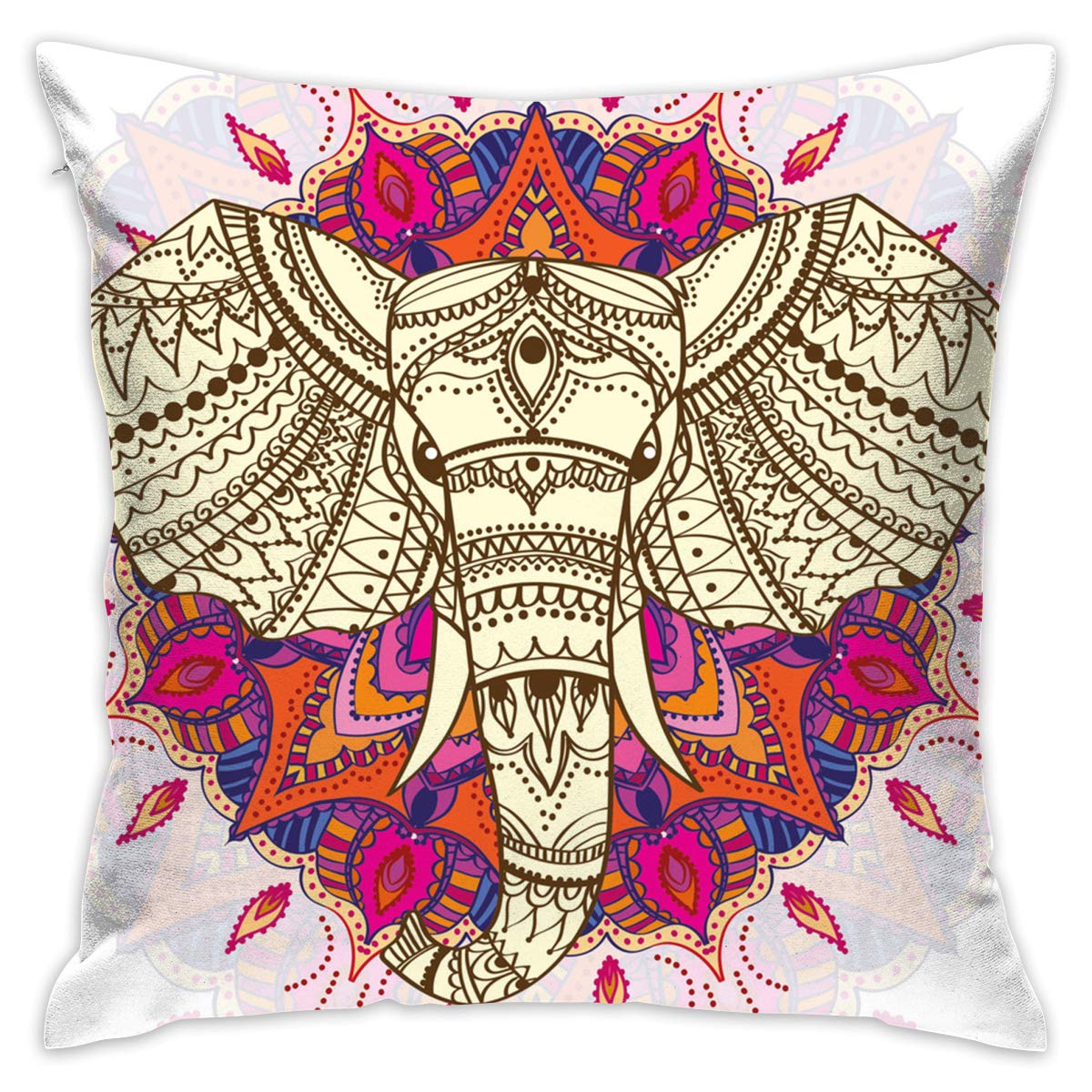 Amazon Com Eante Throw Pillow Cover Ethnic Elephant Head