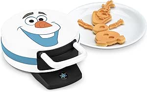 Disney Olaf Waffle Maker, 12"x5"x9", White