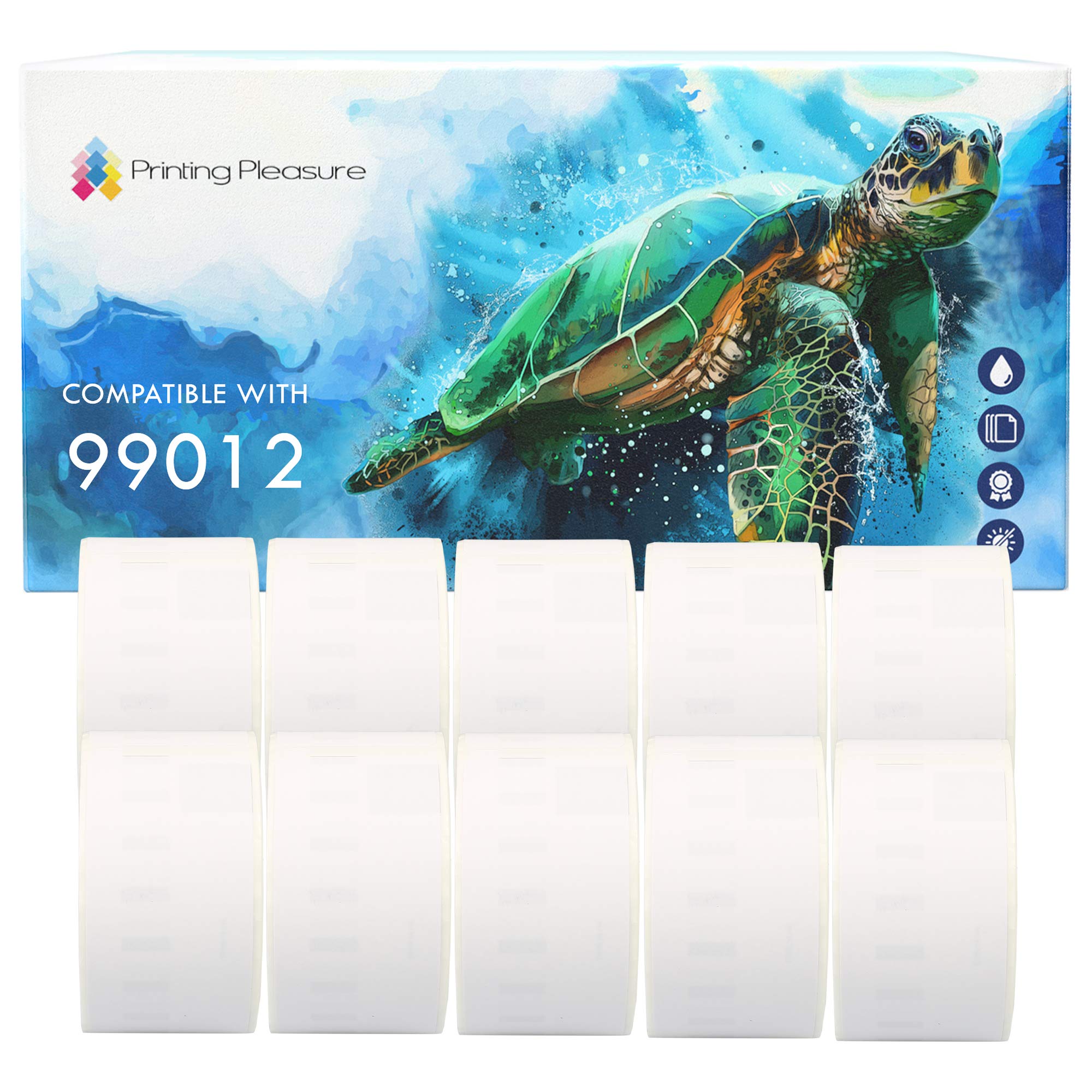 Printing Pleasure 10x 99012 Large Address Label Rolls S0722400 36mm x 89mm Compatible for Dymo LabelWriter 4XL 450 400 330 320 310 Duo/Turbo/Twin Turbo Seiko SLP 450 430 420 410 400 200 100