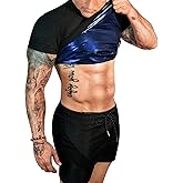 FUXERT Sauna Shirt for Men Sweat Sauna Suit for Gym Exercise Compression Shirt Workout Shapewear