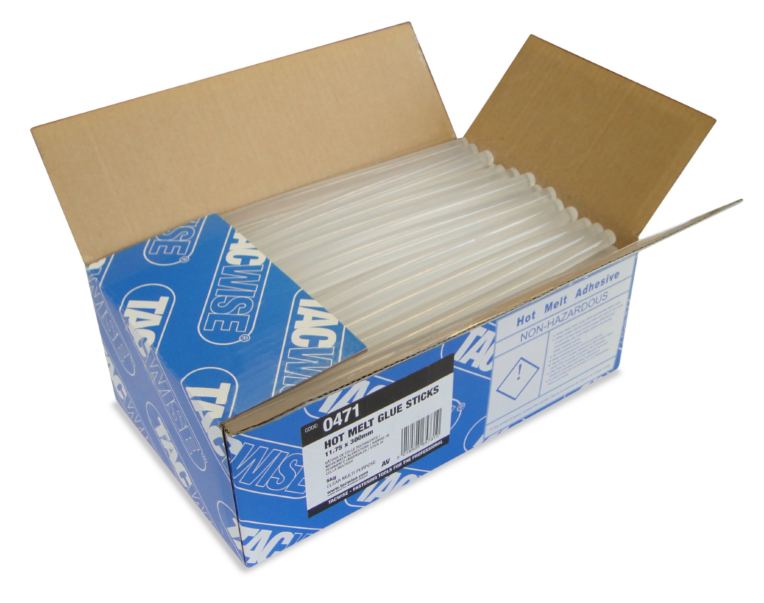 Tacwise 0471 Hot Melt Glue Sticks, 11.75mm x 300mm, Pack of 160, Clear