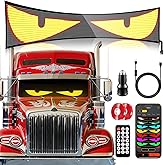 Windshield LED Eyes Double Row Display-36.61"x7.87" Devil Eyes Light for Truck Windshield, Upgraded Brightening and High-Density Programmable LED Sign for Trucks SUVs (36.61"x7.87"-1PCS-1.0)