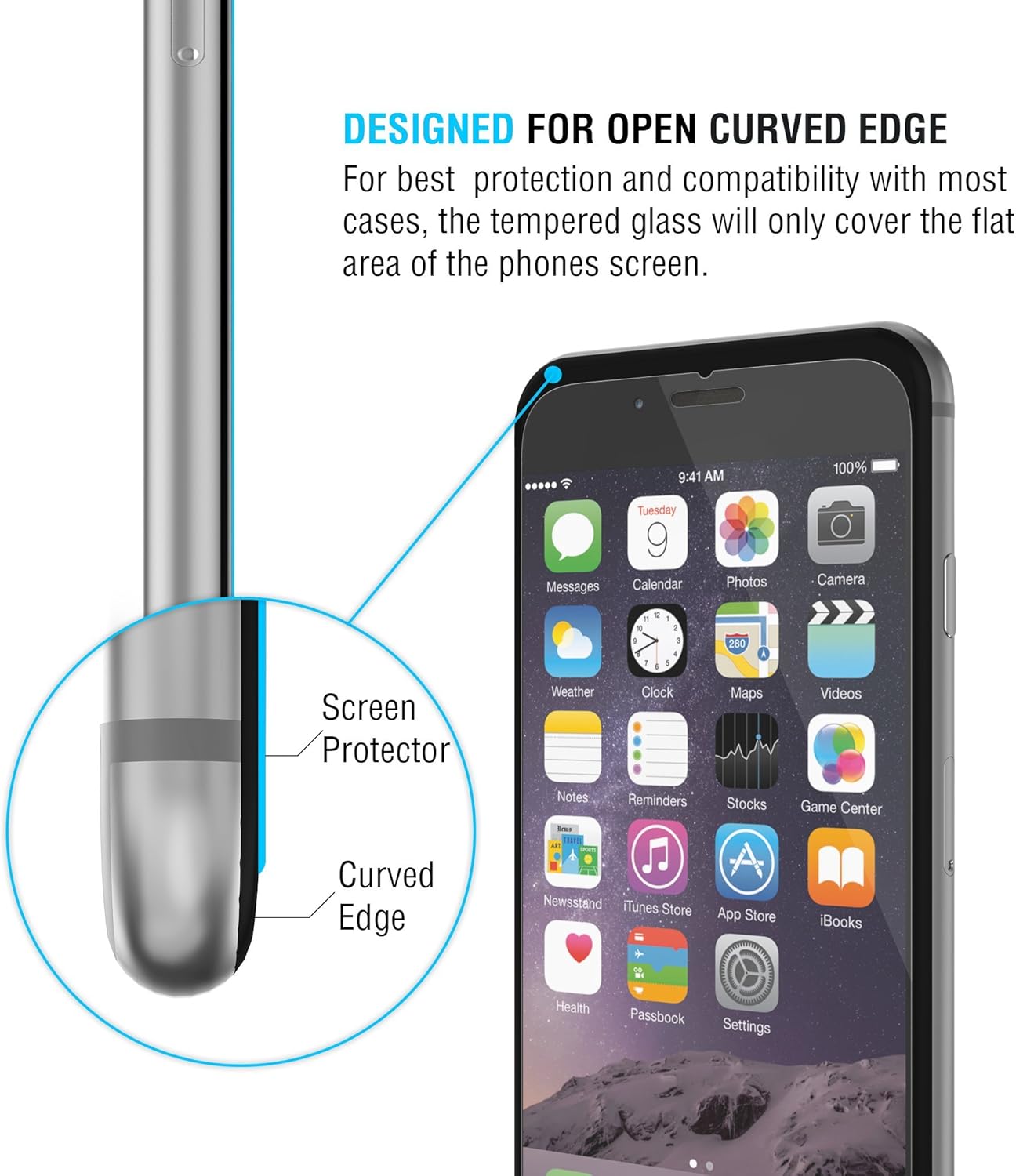 MXX iPhone SE 2020 Screen Protector, Ultra-Clear High Definition Screen Protector Tempered Glass for Apple iPhone SE/6/6S/7/8 (2-Pack)