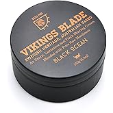 VIKINGS BLADE Luxury Shaving Cream, Black Ocean Scent, Silky Buttery Smooth, Surfactant Base. Refreshing, Clean, Close, FOAMING Shave Cream