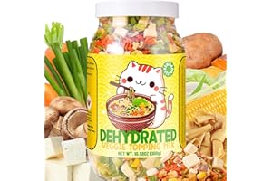 EGCINA Ramen Toppings Mix Dehydrated Vegetables - Freeze-Dried Tofu & Vegetables, 100% Natural Vegetable Flakes, No Additive, Low Calorie, 10.58oz Dry Veggie for Cooking, Camping, Emergency Supply