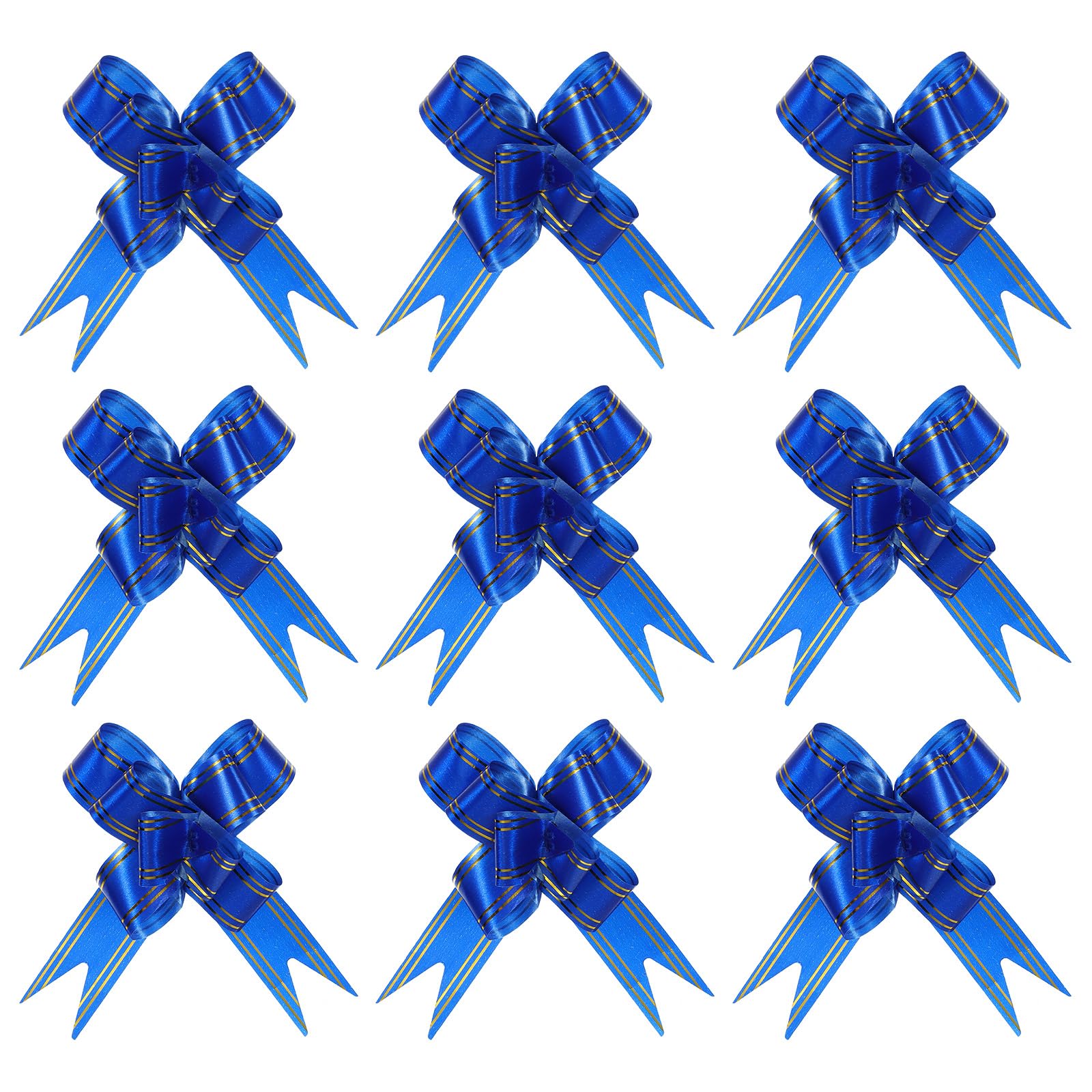 PATIKIL 4" Gift Wrap Bows, 20 Pack Christmas Pull Bow Baskets Present Wrapping Ribbon Bows for Party Ceremony Wedding Decor, Dark Blue