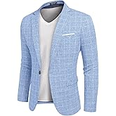 COOFANDY Men's Blazer Casual Sport Coats Slim Fit One Button Suit Jacket Lightweight Sports Jacket