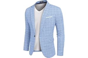 COOFANDY Men's Blazer Casual Sport Coats Slim Fit One Button Suit Jacket Lightweight Sports Jacket