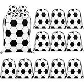 durony 12 Pieces Soccer Drawstring Backpack Sports Soccer Party Favor Bag Travel String Bag for Storage Workout