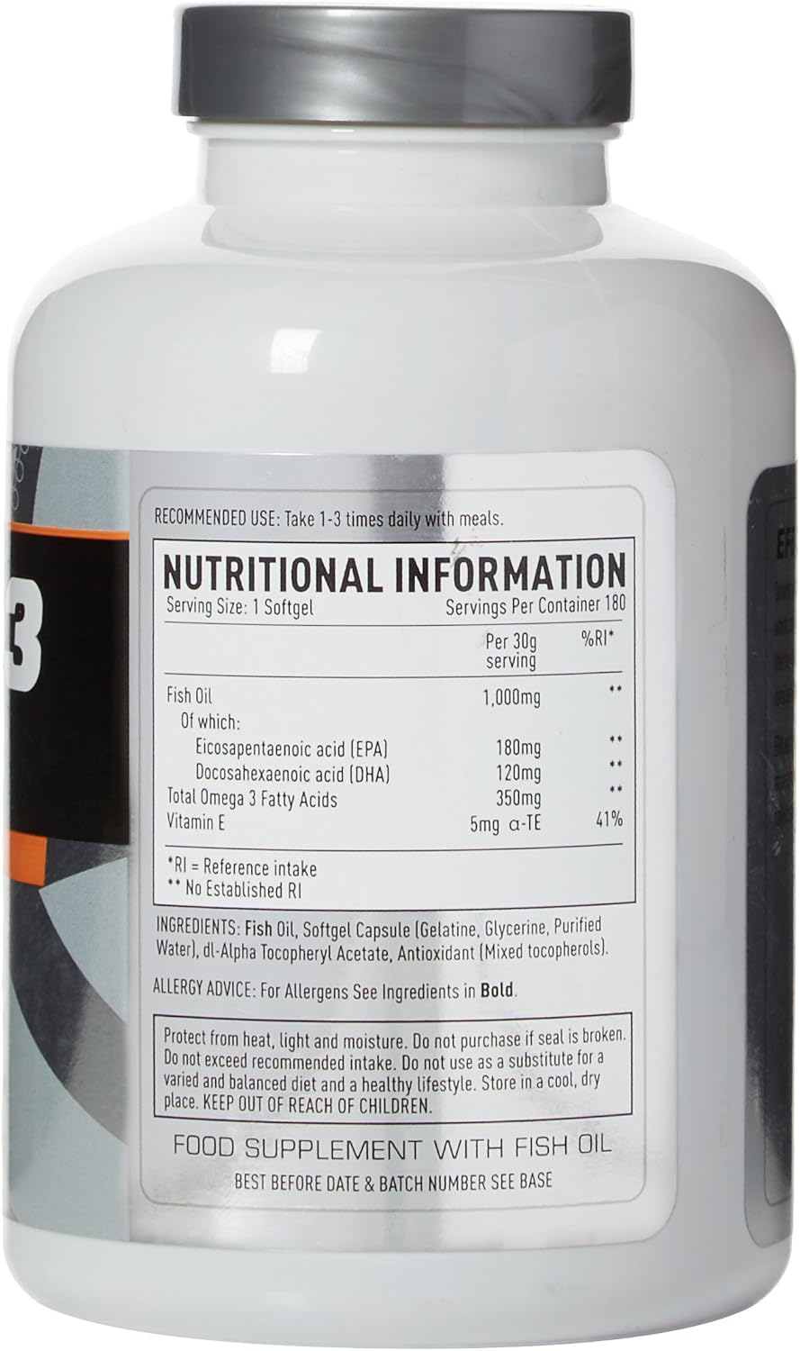 Efectiv Nutrition Omega 3, 180 count (Pack of 1) - Image 3