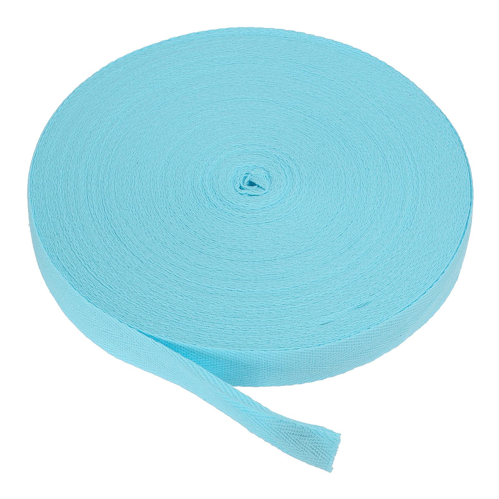 PATIKIL Cotton Twill Tape 20mm(3/4 Inch) 50 Yards Cotton Ribbon Bias Binding Tape Herringbone Webbing Trim for Sewing Gift Wrapping Craft DIY Sea Blue — image 1