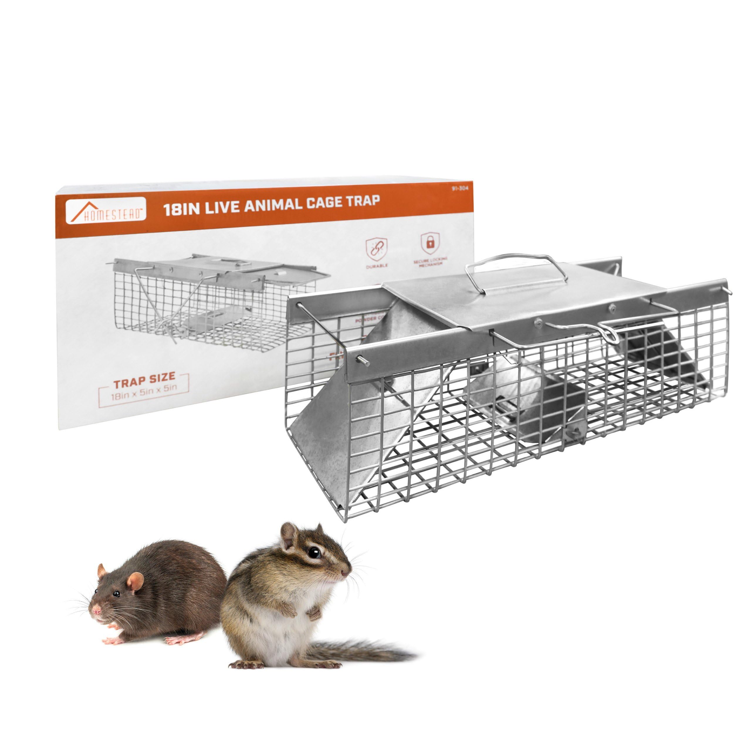 thumbnail image 2 of Critter Getter Wooden Box Trap By P-W Manufacturing – For Squirrels, Rats, Chipmunks – Made In USA 2 of 3