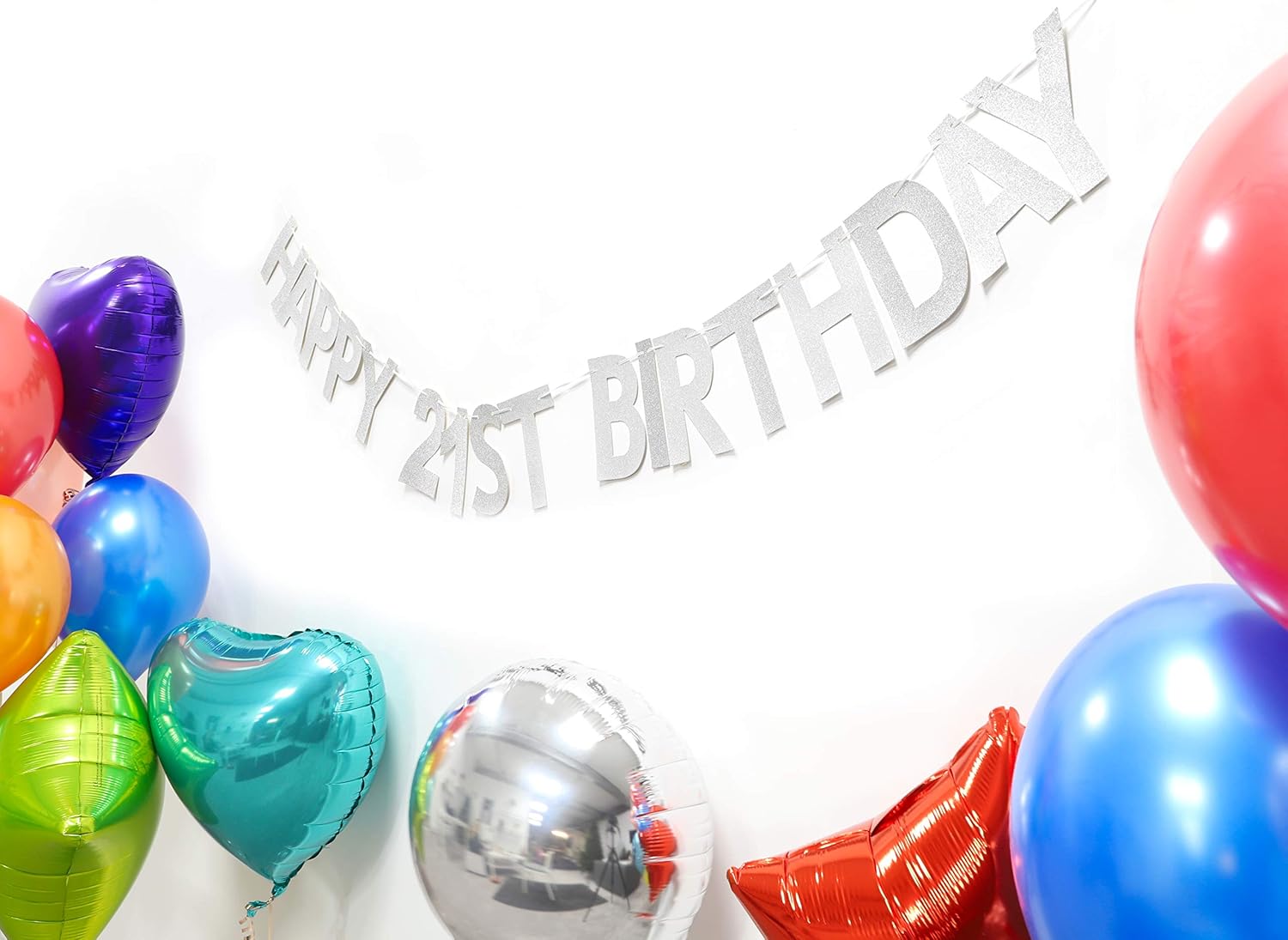 Toyland® Birthday/Party Letter Banner - 3 Metre Length - Party Decorations (21ST BIRTHDAY SILVER), 14cm X 9cm - Image 4