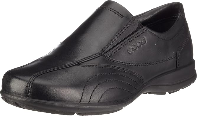 ecco mens black slip on shoes