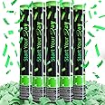 WORKKEEP Green Confetti Poppers, 15 Inch Biodegradable Party Poppers, Air Powered Confetti Shooters for Birthday, Wedding, New Year Celebrations
